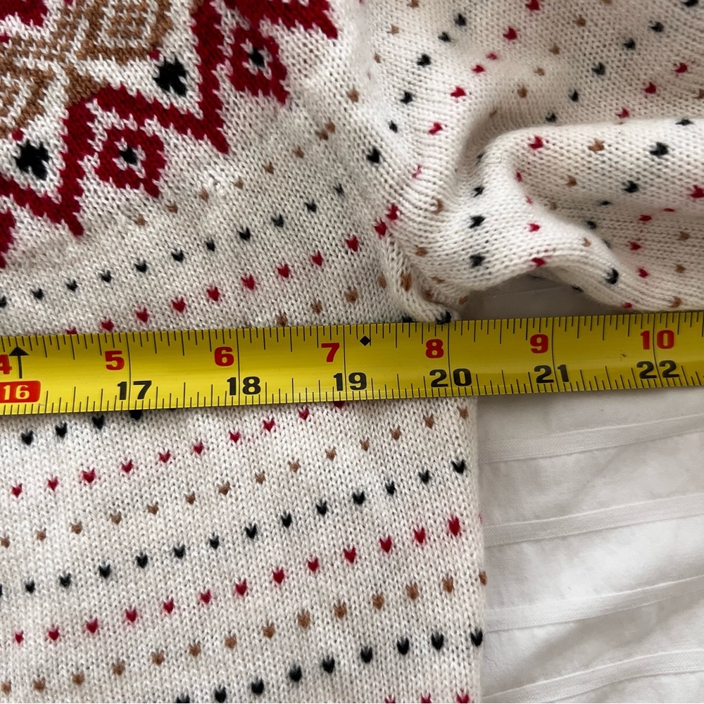 Talbots Red and Cream Patterned Sweater - Picture 9 of 10
